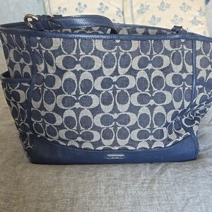 Stylish Blue Designer Tote Bag